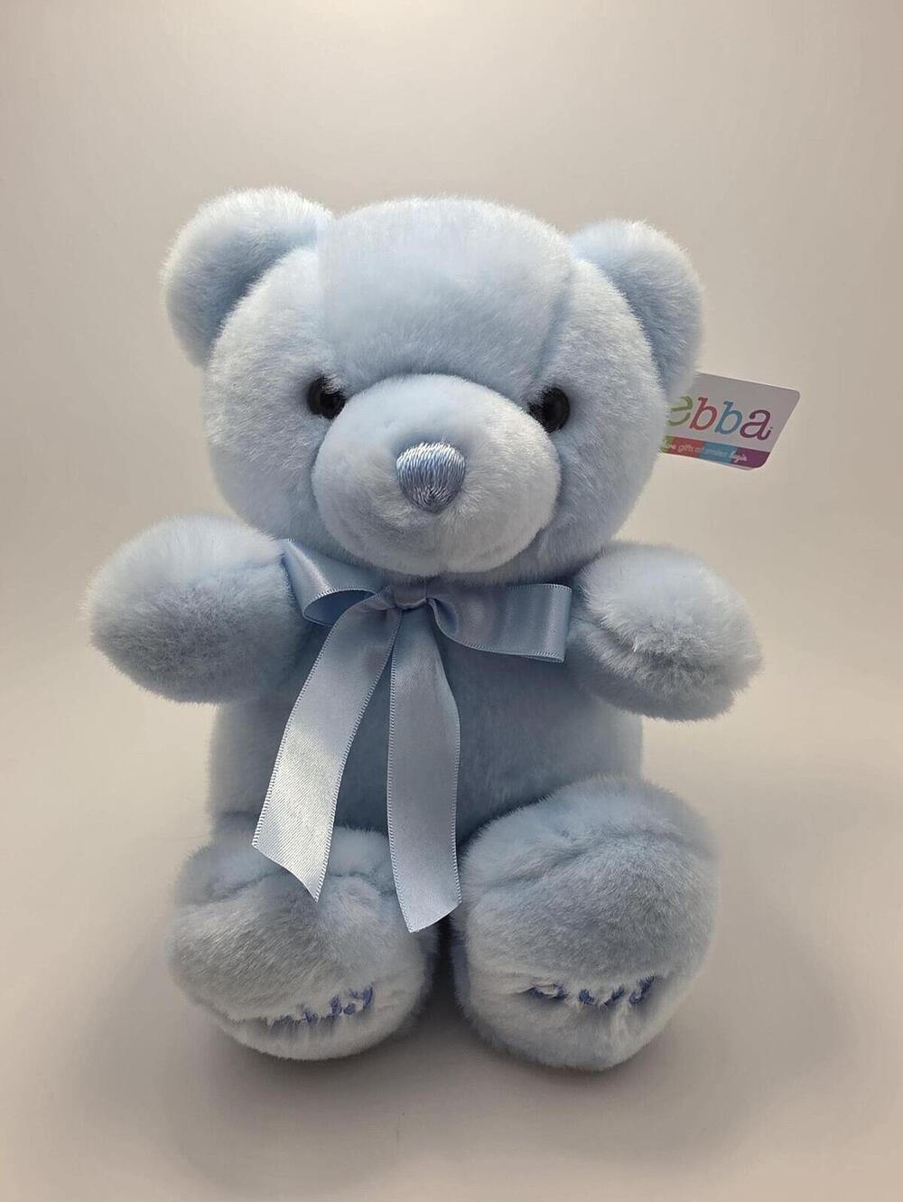 Aurora Ebba Blue Bear Plush Baby Boy Nursery Decor Gift New with Tag (10 inch)